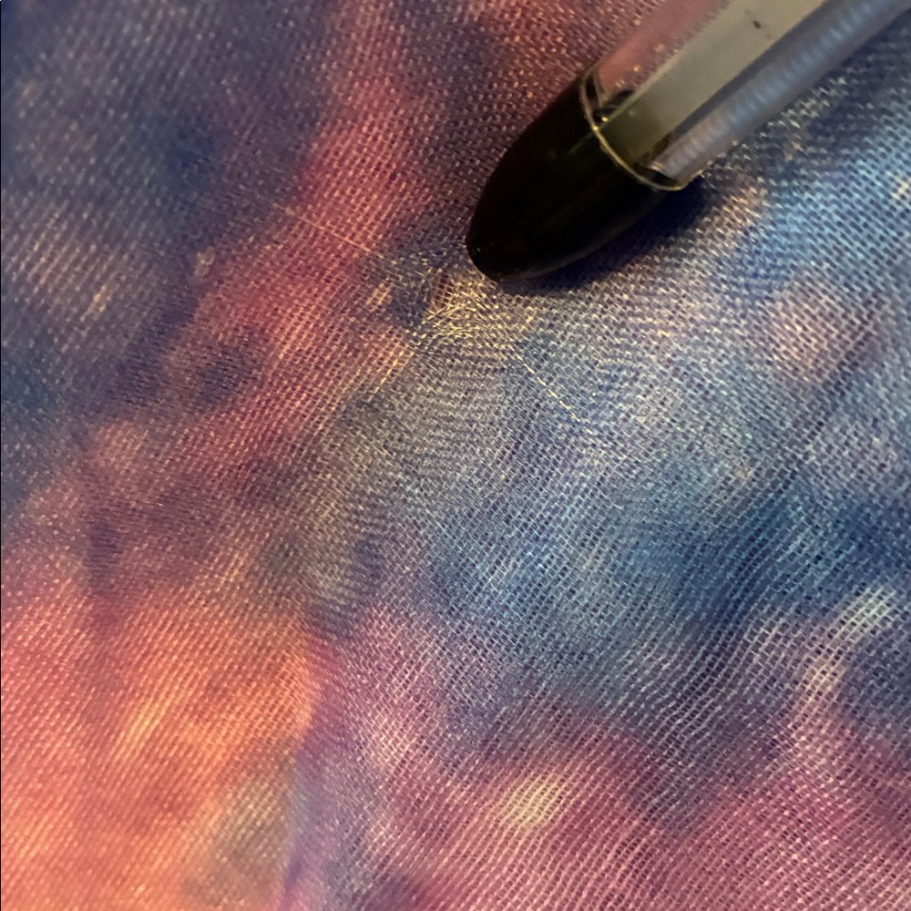 Blue Pink Purple Galaxy Sky Pattern Head Wrap Scarf Sheer Fabric - Picture 10 of 10